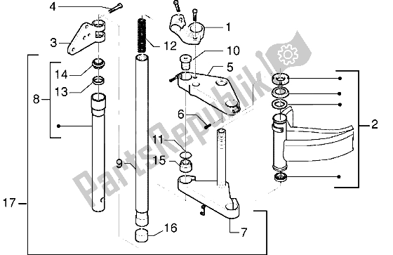 Toutes les pièces pour le Fourchette du Gilera DNA 125 1998