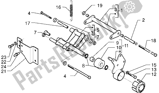 Todas las partes para Brazo Oscilante de Gilera DNA 180 1998