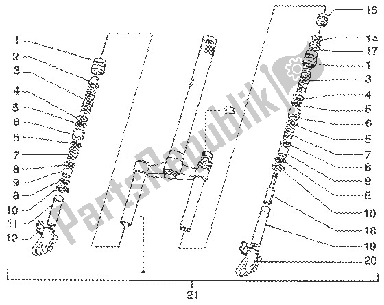 Tutte le parti per il Forcella Anteriore del Gilera Runner 50 SP 1998