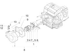 Cylinder-piston-wrist pin unit