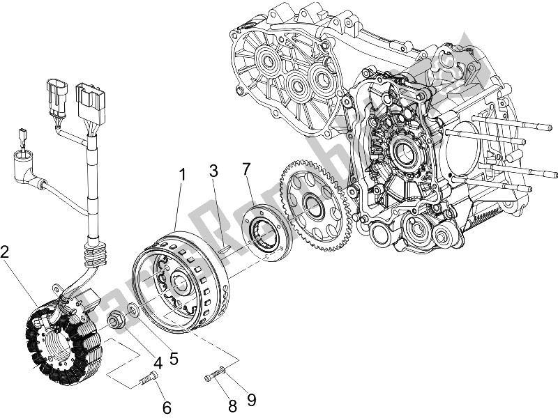 Todas las partes para Volante Magneto de Gilera Nexus 500 E3 2006