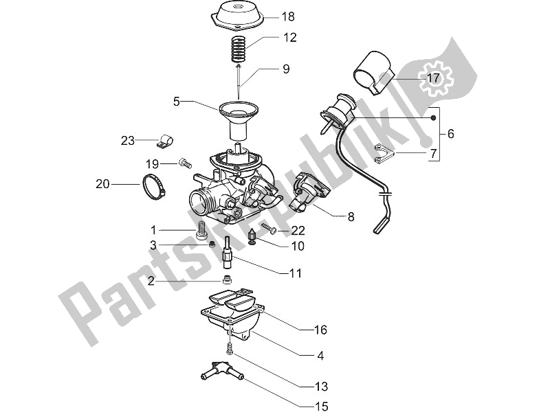 Tutte le parti per il Componenti Del Carburatore del Gilera Runner 200 VXR 4T 2005