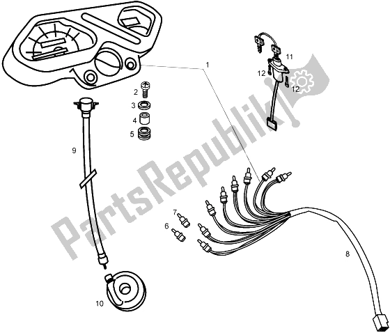 Todas las partes para Velocímetro Y Componentes de Gilera RCR 50 1998