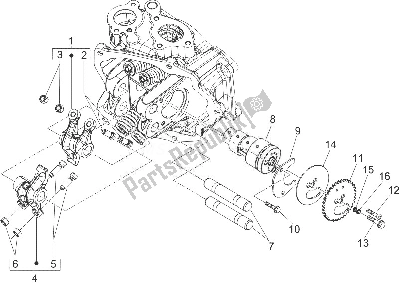 Todas las partes para Unidad De Soporte De Palancas Oscilantes de Gilera Runner 125 VX 4T 2005