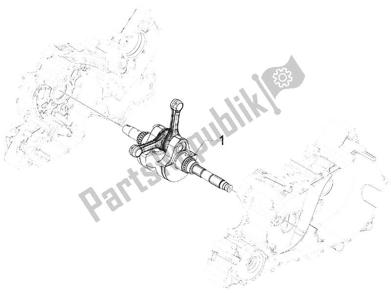 All parts for the Crankshaft of the Gilera GP 800 2009
