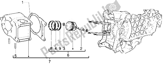 Tutte le parti per il Perno Cilindro-pistone-polso, Completo del Gilera Runner VXR 125 1998