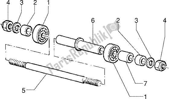 All parts for the Front Wheel Component Parts of the Gilera Easy Moving 50 1998