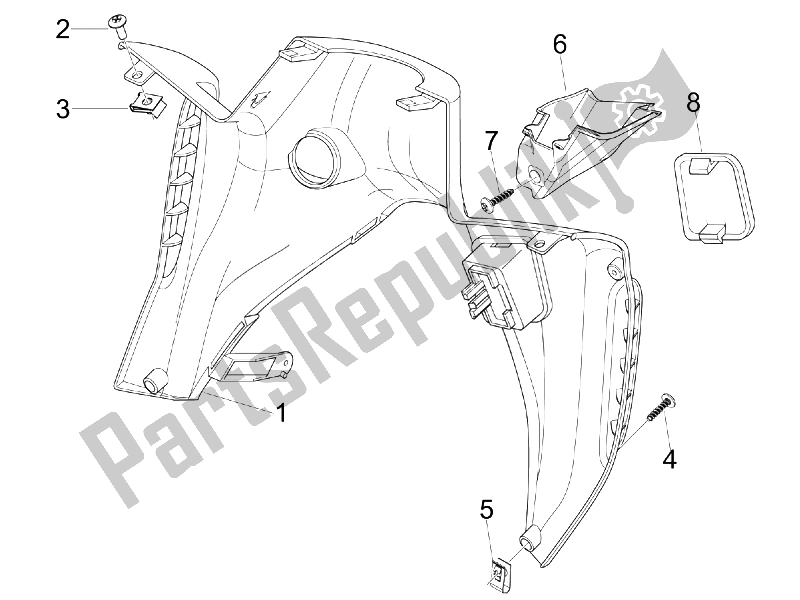 Toutes les pièces pour le Boîte à Gants Avant - Panneau De Protection Des Genoux du Gilera Nexus 300 IE E3 2009