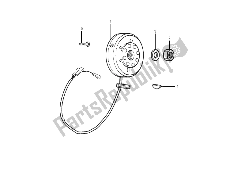 All parts for the Flywheel Magneto of the Gilera RCR 50 2006