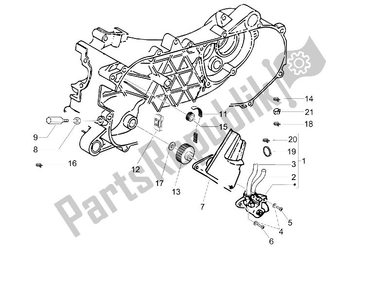 Todas as partes de Bomba De óleo do Gilera Storm 50 2007