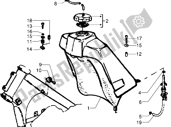 Toutes les pièces pour le Réservoir D'essence du Gilera Surfer 50 1998