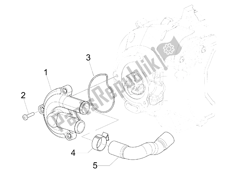 Todas las partes para Bomba De Enfriamiento de Gilera Runner 125 VX 4T SC E3 2006