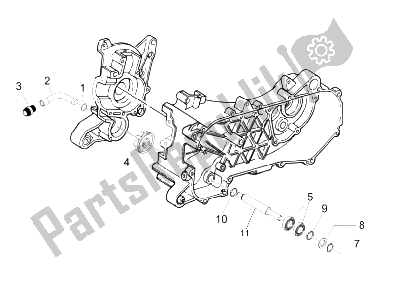 Toutes les pièces pour le Pompe De Refroidissement du Gilera DNA 50 2006