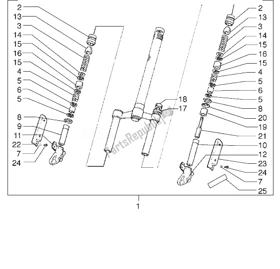 Toutes les pièces pour le Suspension Aux Roues Avant du Gilera Stalker 50 1998