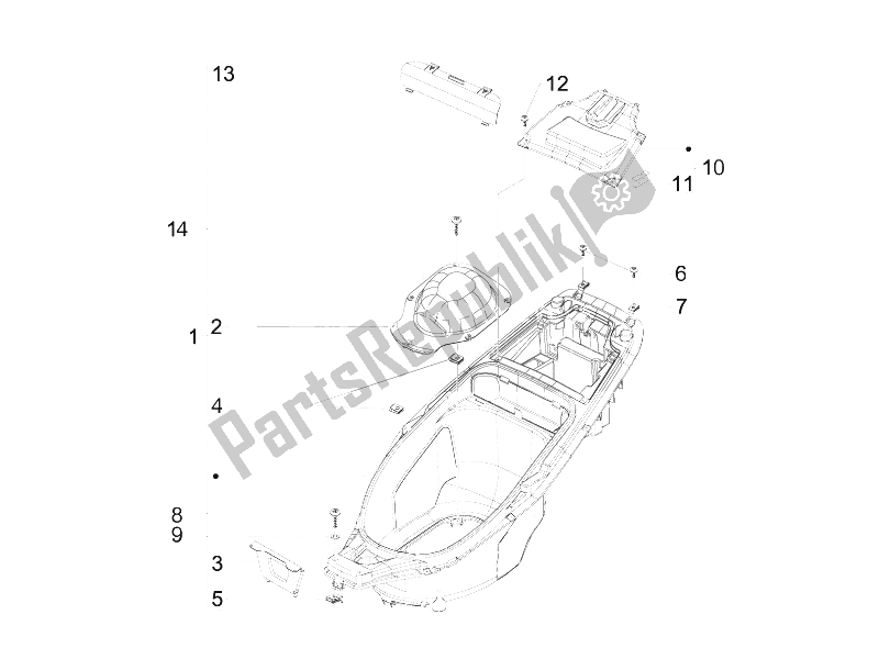 Wszystkie części do Obudowa Kasku - Pod Siod? Em Gilera Runner 50 SP 2008