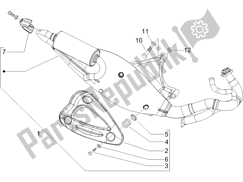 Toutes les pièces pour le Silencieux du Gilera Runner 50 Pure JET SC 2006