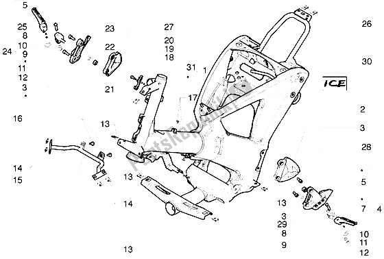 Wszystkie części do Rama Gilera ICE 50 1998