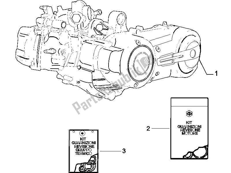 Toutes les pièces pour le Moteur, Assemblage du Gilera Nexus 500 SP E3 2006