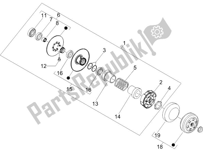 Toutes les pièces pour le Poulie Menée du Gilera Runner 50 Pure JET SC 2006