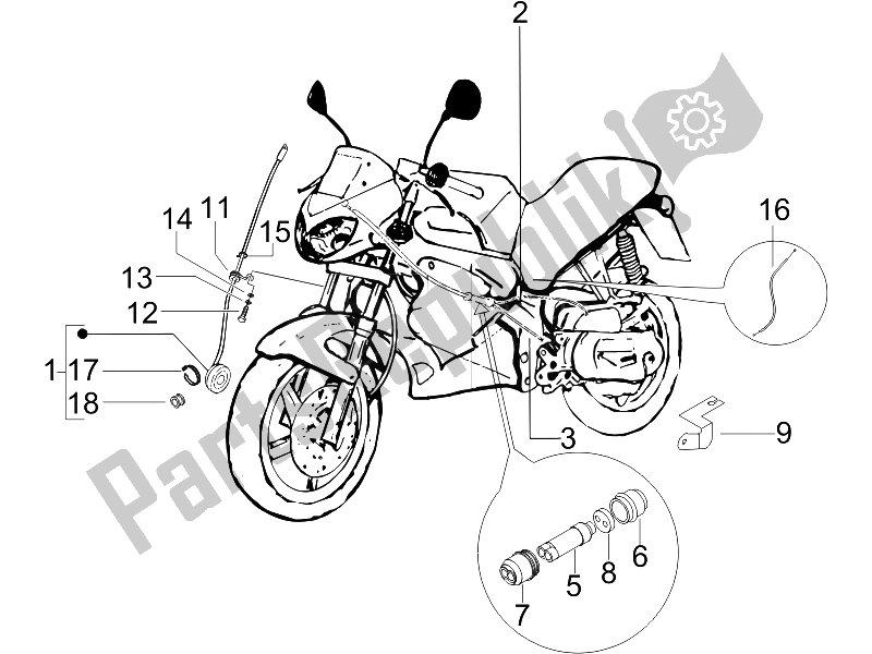 All parts for the Transmissions of the Gilera DNA 50 2006