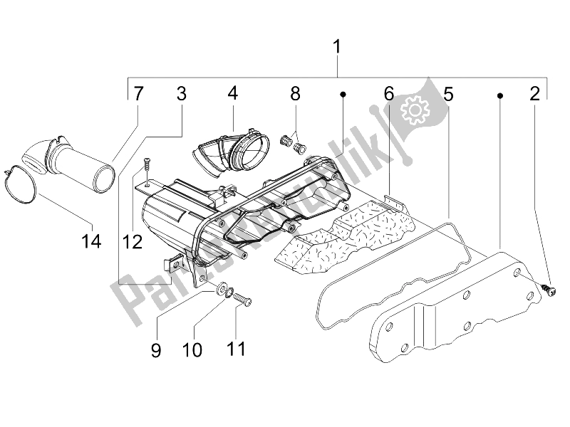 Todas as partes de Filtro De Ar do Gilera Runner 50 SP SC 2006