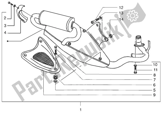 Toutes les pièces pour le Silencieux du Gilera Runner 50 Pure JET 1998