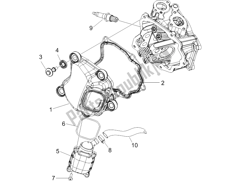 Toutes les pièces pour le Le Couvre-culasse du Gilera Runner 200 VXR 4T Race 2005