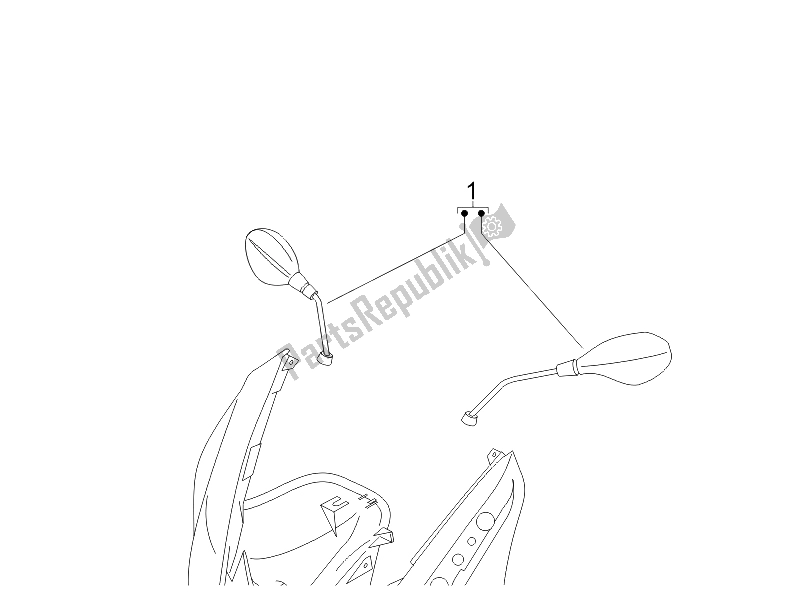 All parts for the Driving Mirror/s of the Gilera Nexus 500 E3 2006