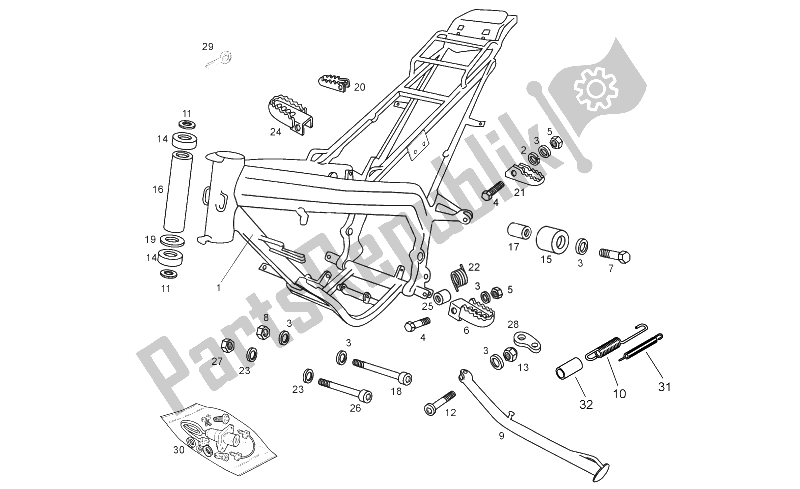 Todas as partes de Quadro, Armação do Gilera SMT 50 2013