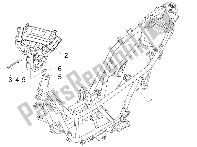 Toutes les pièces pour le Cadre / Carrosserie du Gilera Nexus 300 IE E3 2009