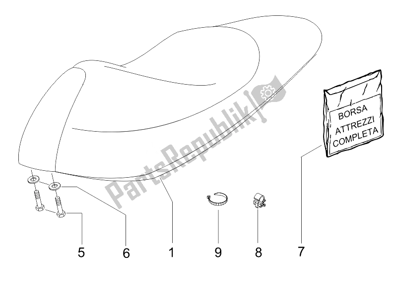 Toutes les pièces pour le Selle / Sièges du Gilera Runner 50 SP 2010