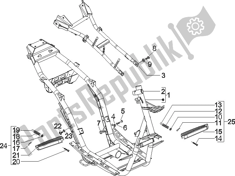 Toutes les pièces pour le Cadre / Carrosserie du Gilera Runner 50 SP 2005