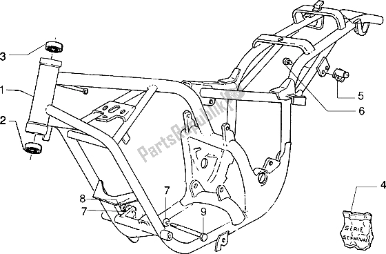 Tutte le parti per il Cornice (2) del Gilera Eaglet Automatic 50 1998