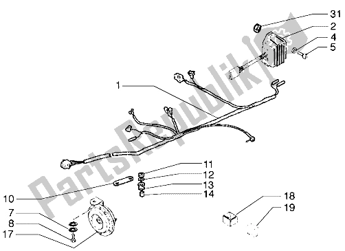 All parts for the Electrical Devices of the Gilera GSM M Y 50 1998