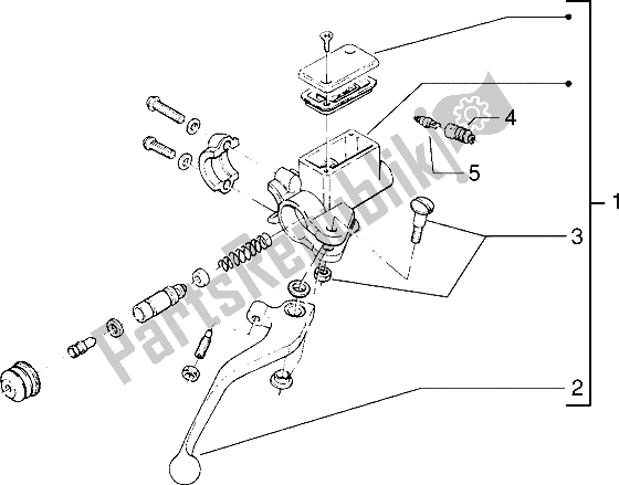 Todas las partes para Componentes Del Manillar (2) de Gilera RK 50 1998