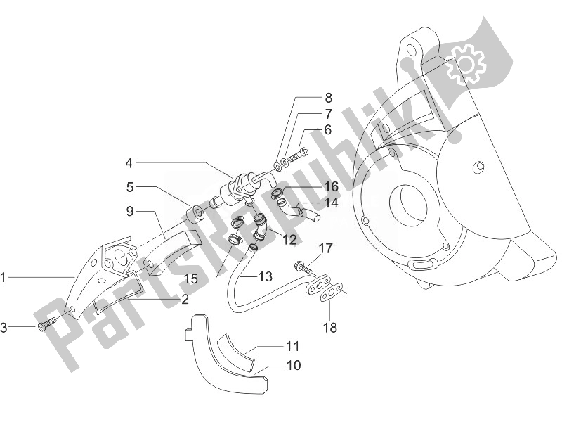 All parts for the Secondary Air Box of the Gilera Runner 125 VX 4T 2005