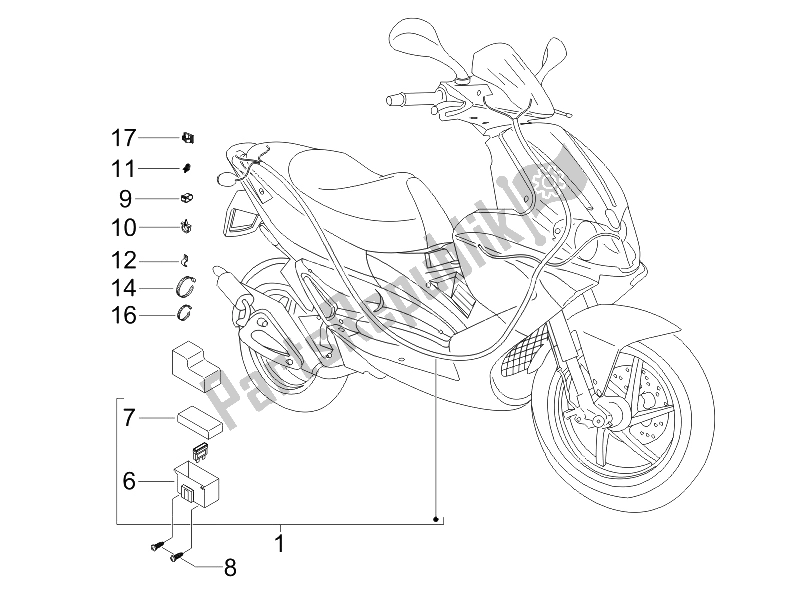 Alle onderdelen voor de Hoofdkabelboom van de Gilera Runner 125 VX 4T SC 2006