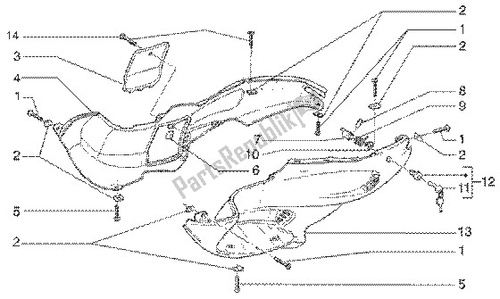 Toutes les pièces pour le Carénages (2) du Gilera Runner 50 SP 1998