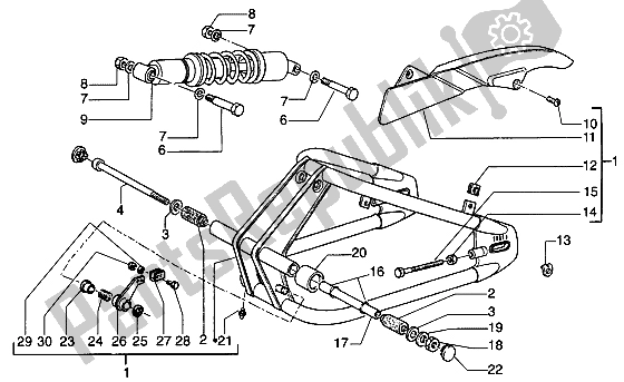 All parts for the Big Fork of the Gilera Eaglet Automatic 50 1998