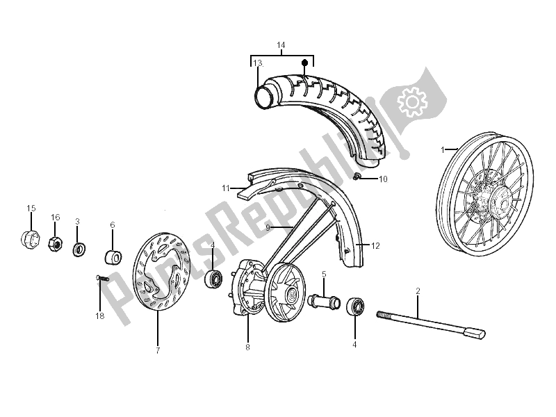 Toutes les pièces pour le Roue Avant du Gilera SMT 50 2006