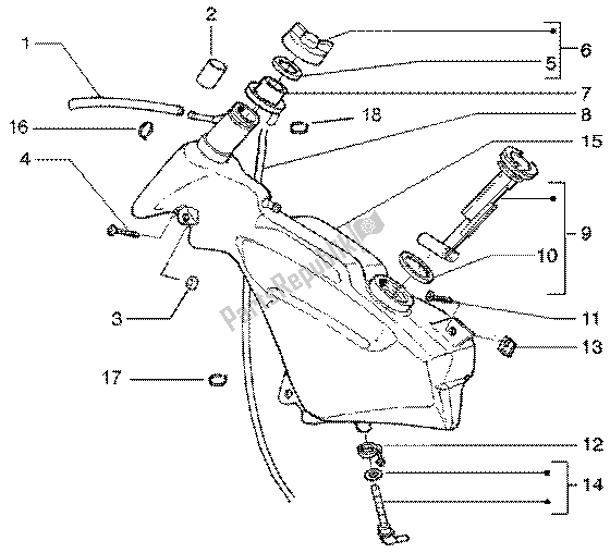 Toutes les pièces pour le Réservoir D'essence du Gilera Runner 50 Poggiali 1998