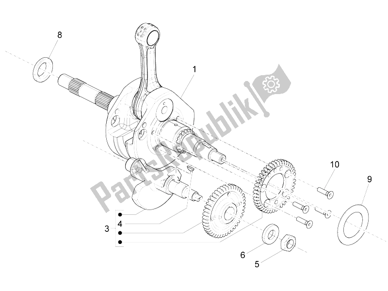 Todas las partes para Cigüeñal de Gilera Nexus 500 E3 2006