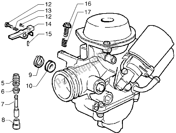 Toutes les pièces pour le Carburateur (3) du Gilera Runner VXR 125 1998