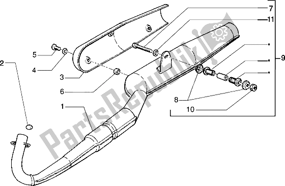 Toutes les pièces pour le Silencieux du Gilera Eaglet Automatic 50 1998