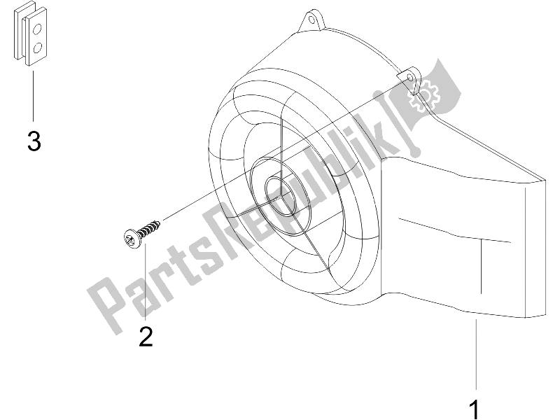 All parts for the Flywheel Magneto Cover - Oil Filter of the Gilera Storm 50 2007