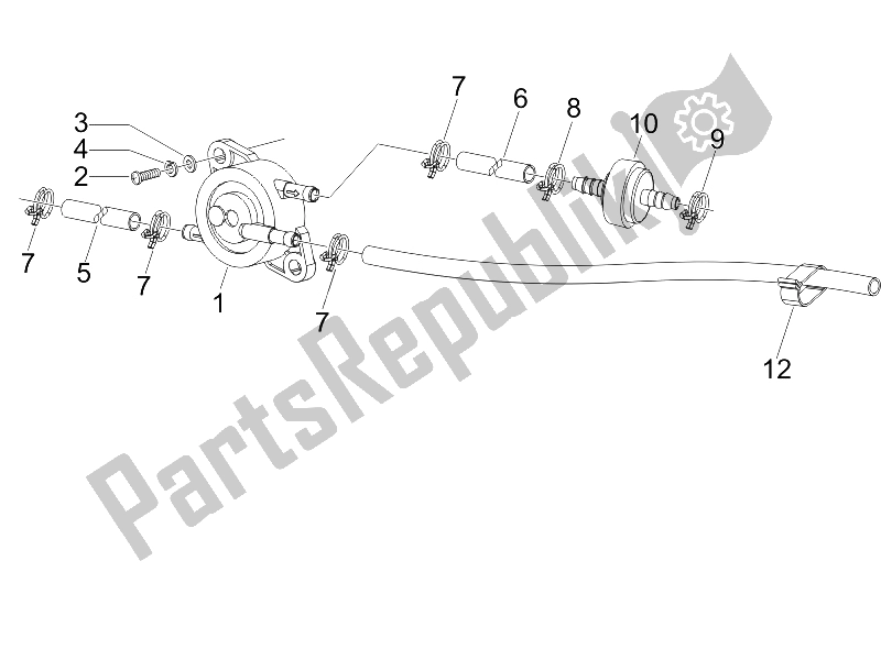 Todas las partes para Sistema De Suministros de Gilera Runner 125 VX 4T UK 2005