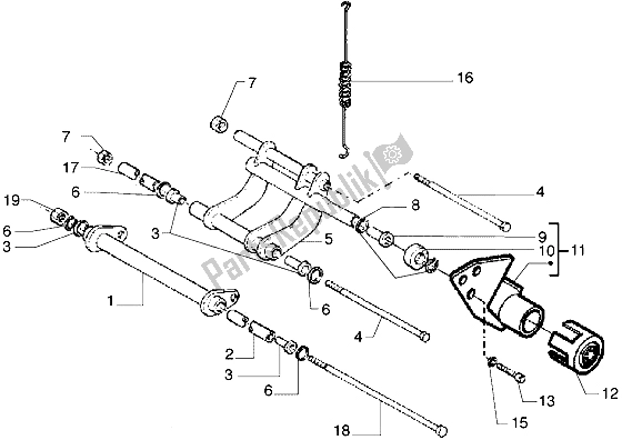 Todas las partes para Brazo Oscilante de Gilera Runner VX 125 1998