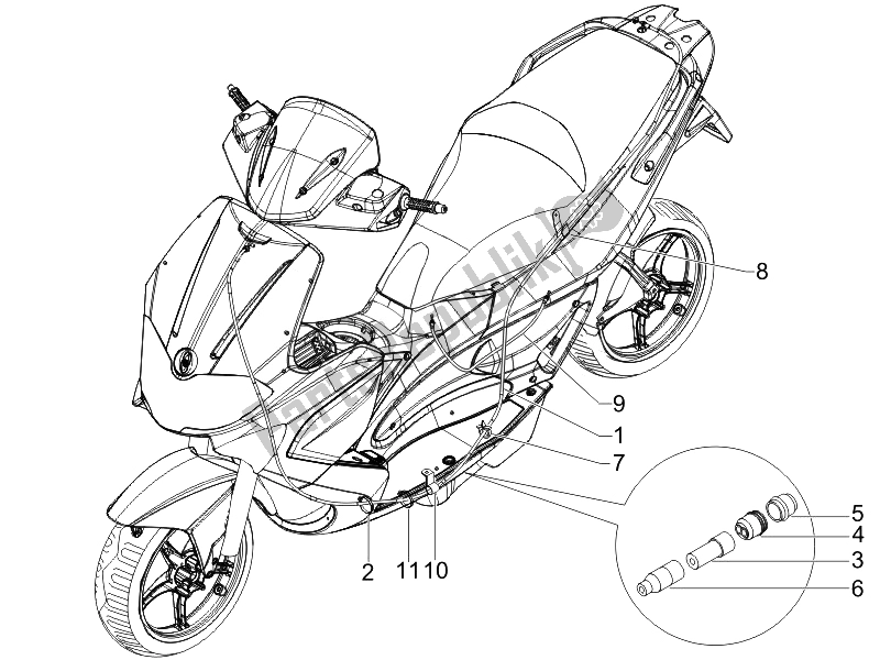 Toutes les pièces pour le Transmissions du Gilera Runner 50 SP 2008