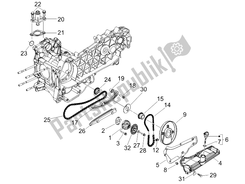 Wszystkie części do Pompa Olejowa Gilera Nexus 250 SP E3 UK 2006