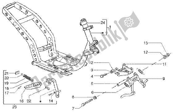 Todas las partes para Soporte Chasis-central de Gilera Runner 50 SP 1998